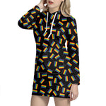 LGBT Pride Rainbow Flag Pattern Print Hoodie Dress