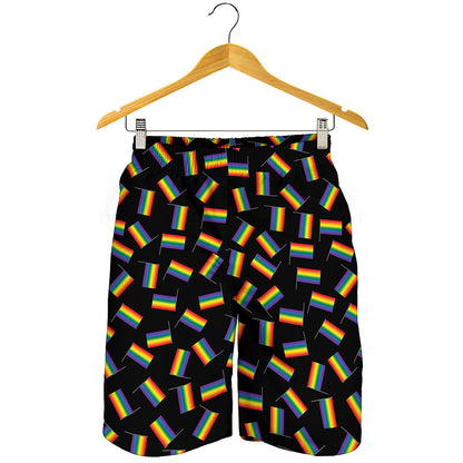 LGBT Pride Rainbow Flag Pattern Print Men's Shorts