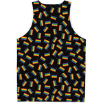 LGBT Pride Rainbow Flag Pattern Print Men's Tank Top