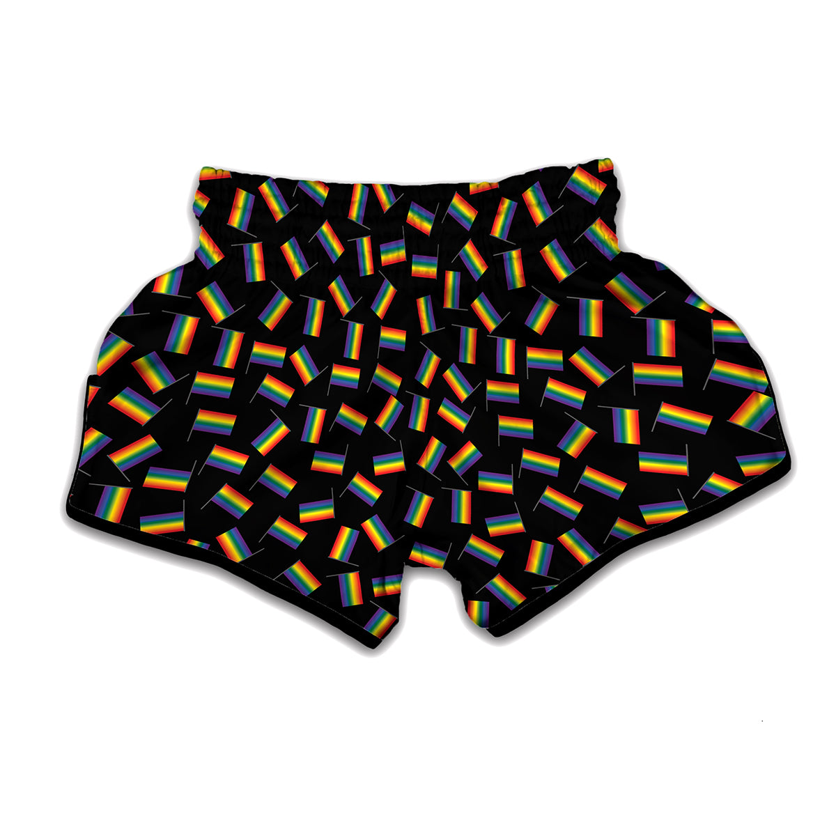 LGBT Pride Rainbow Flag Pattern Print Muay Thai Boxing Shorts