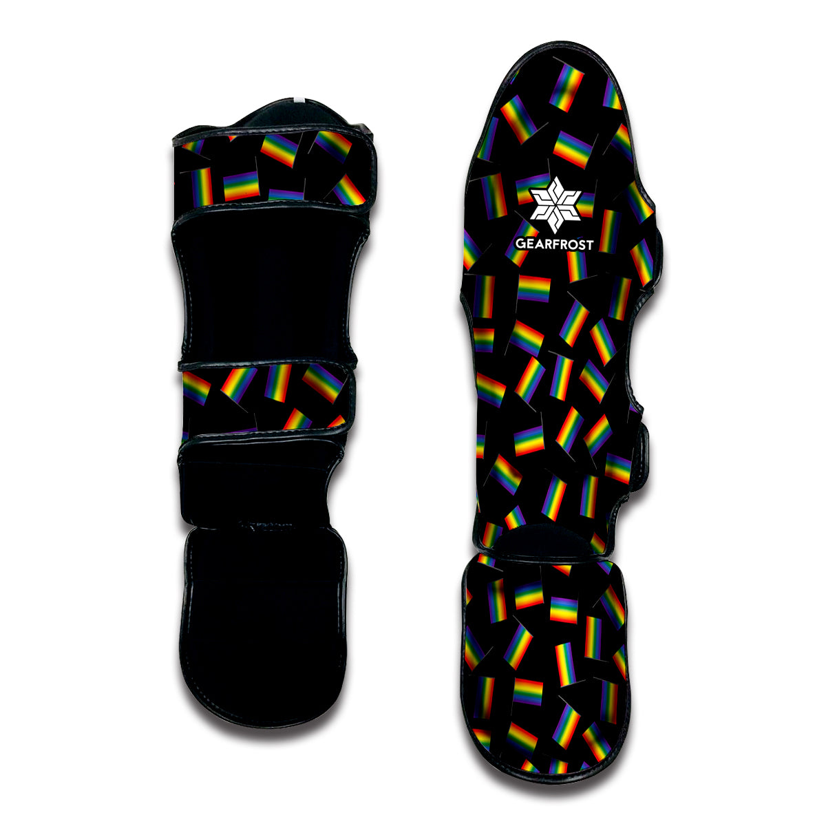 LGBT Pride Rainbow Flag Pattern Print Muay Thai Shin Guard