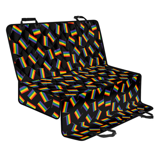 LGBT Pride Rainbow Flag Pattern Print Pet Car Back Seat Cover
