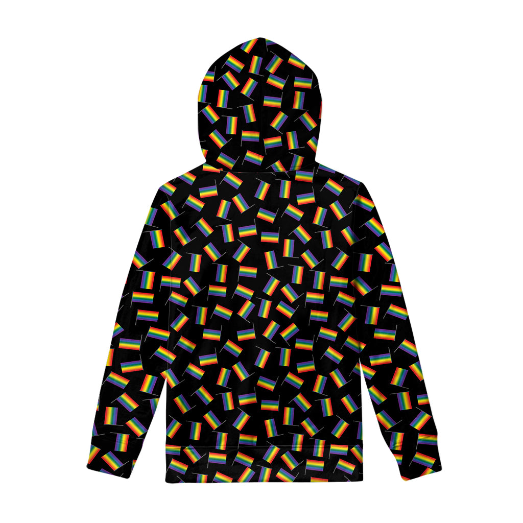 LGBT Pride Rainbow Flag Pattern Print Pullover Hoodie