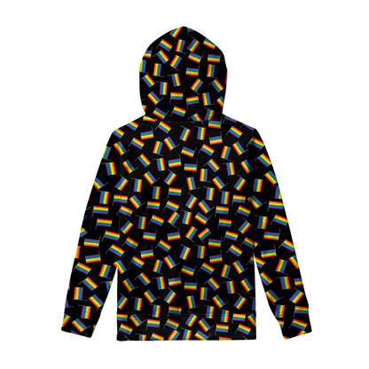 LGBT Pride Rainbow Flag Pattern Print Pullover Hoodie