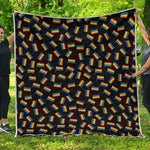 LGBT Pride Rainbow Flag Pattern Print Quilt