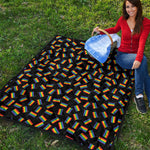 LGBT Pride Rainbow Flag Pattern Print Quilt