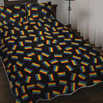 LGBT Pride Rainbow Flag Pattern Print Quilt Bed Set