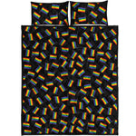 LGBT Pride Rainbow Flag Pattern Print Quilt Bed Set