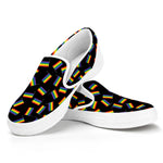 LGBT Pride Rainbow Flag Pattern Print White Slip On Shoes