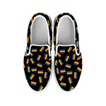 LGBT Pride Rainbow Flag Pattern Print White Slip On Shoes