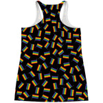 LGBT Pride Rainbow Flag Pattern Print Women's Racerback Tank Top