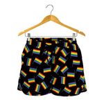 LGBT Pride Rainbow Flag Pattern Print Women's Shorts