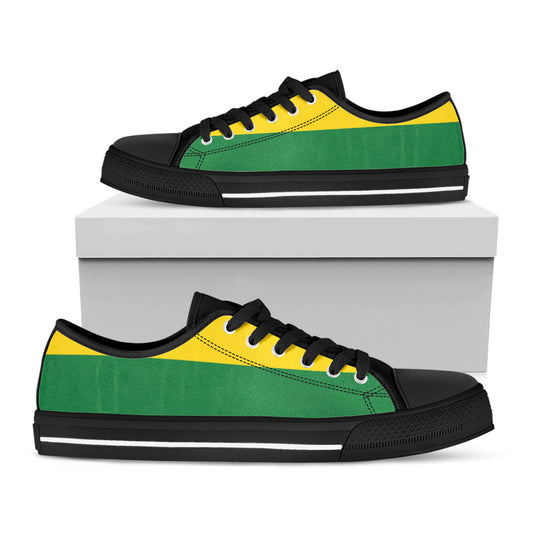 LGBT Pride Rainbow Flag Print Black Low Top Sneakers