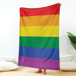 LGBT Pride Rainbow Flag Print Blanket