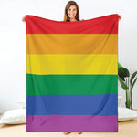 LGBT Pride Rainbow Flag Print Blanket