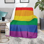 LGBT Pride Rainbow Flag Print Blanket