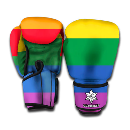 LGBT Pride Rainbow Flag Print Boxing Gloves