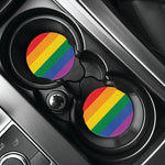 LGBT Pride Rainbow Flag Print Car Coasters