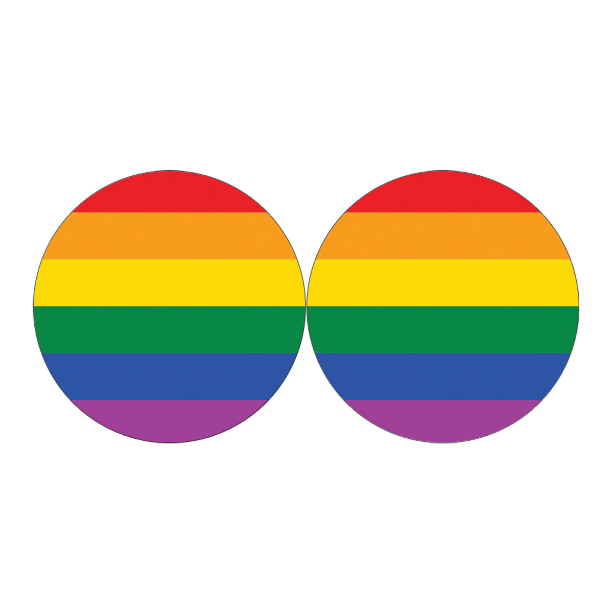 LGBT Pride Rainbow Flag Print Car Coasters