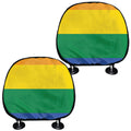 LGBT Pride Rainbow Flag Print Car Headrest Covers