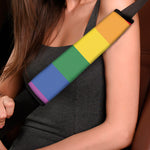 LGBT Pride Rainbow Flag Print Car Seat Belt Covers