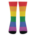 LGBT Pride Rainbow Flag Print Crew Socks