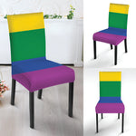 LGBT Pride Rainbow Flag Print Dining Chair Slipcover