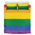 LGBT Pride Rainbow Flag Print Duvet Cover Bedding Set