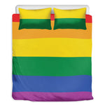 LGBT Pride Rainbow Flag Print Duvet Cover Bedding Set