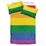 LGBT Pride Rainbow Flag Print Duvet Cover Bedding Set