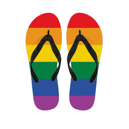 LGBT Pride Rainbow Flag Print Flip Flops