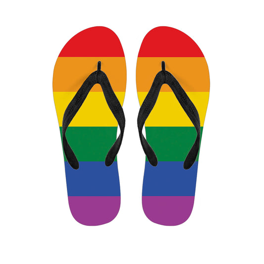LGBT Pride Rainbow Flag Print Flip Flops