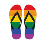 LGBT Pride Rainbow Flag Print Flip Flops