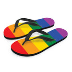 LGBT Pride Rainbow Flag Print Flip Flops