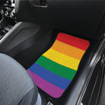 LGBT Pride Rainbow Flag Print Front and Back Car Floor Mats