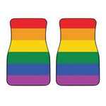 LGBT Pride Rainbow Flag Print Front Car Floor Mats
