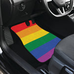 LGBT Pride Rainbow Flag Print Front Car Floor Mats