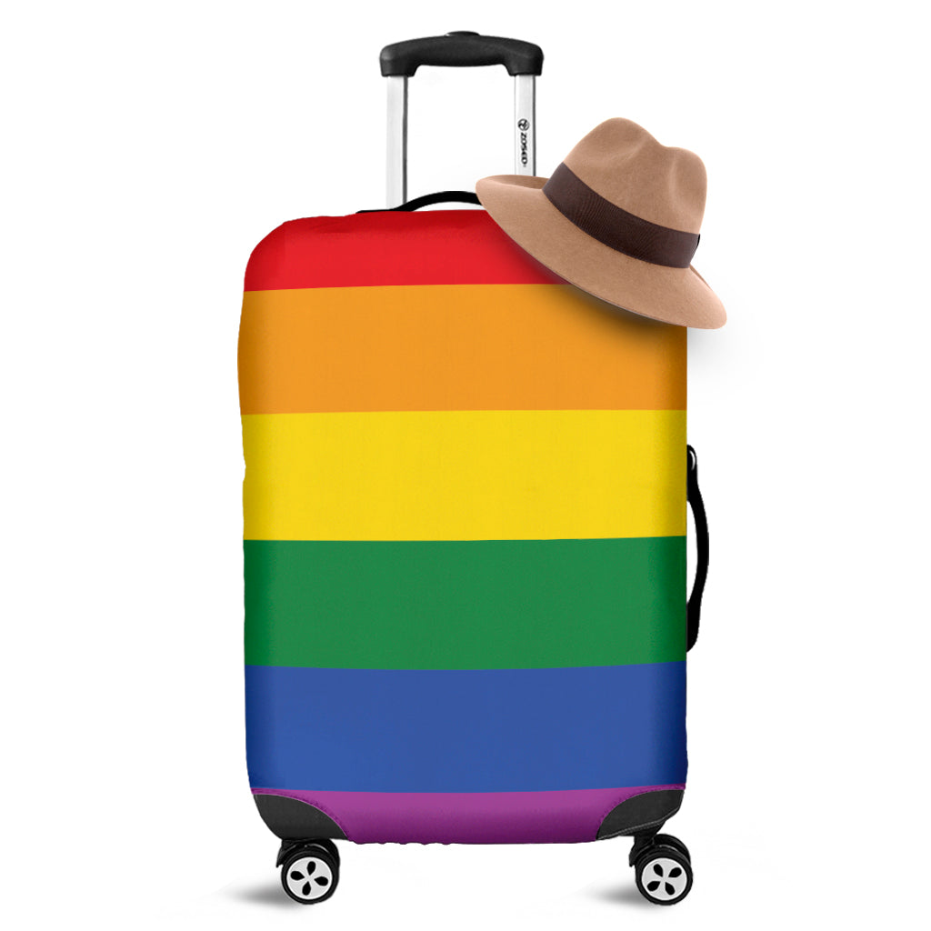 LGBT Pride Rainbow Flag Print Luggage Cover