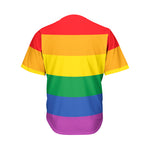 LGBT Pride Rainbow Flag Print Men's Baseball Jersey