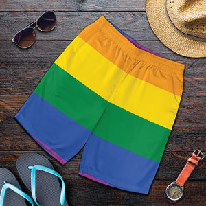 LGBT Pride Rainbow Flag Print Men's Shorts