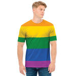 LGBT Pride Rainbow Flag Print Men's T-Shirt