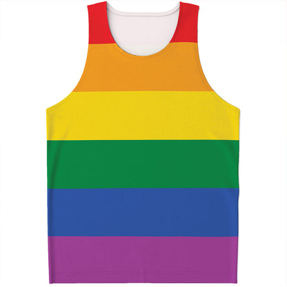 LGBT Pride Rainbow Flag Print Men's Tank Top