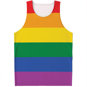LGBT Pride Rainbow Flag Print Men's Tank Top