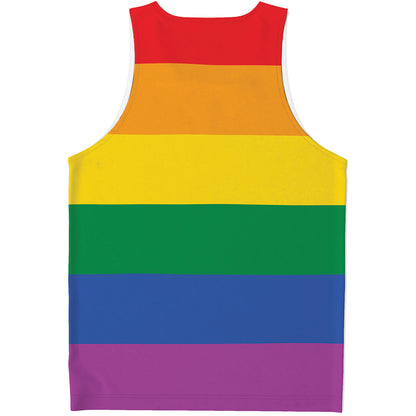 LGBT Pride Rainbow Flag Print Men's Tank Top
