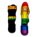 LGBT Pride Rainbow Flag Print Muay Thai Shin Guards