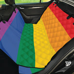 LGBT Pride Rainbow Flag Print Pet Car Back Seat Cover