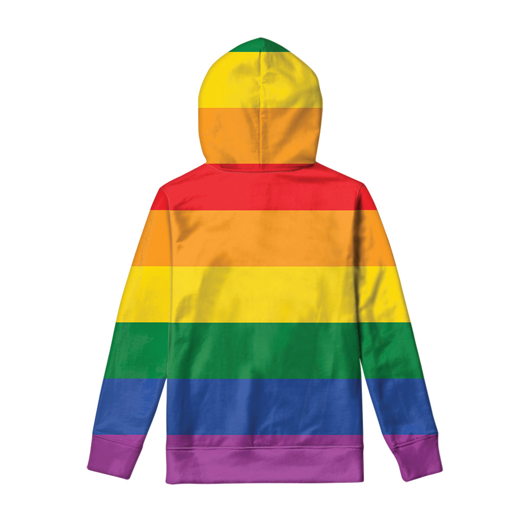 LGBT Pride Rainbow Flag Print Pullover Hoodie