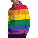 LGBT Pride Rainbow Flag Print Pullover Hoodie