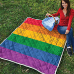 LGBT Pride Rainbow Flag Print Quilt