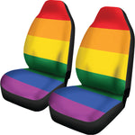 LGBT Pride Rainbow Flag Print Universal Fit Car Seat Covers